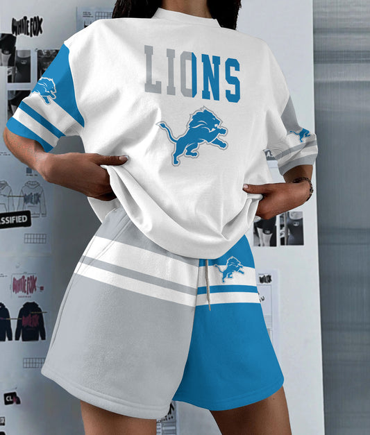 Detroit Lions  Limited Edition Women's T-Shirt & Short Set