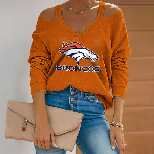 Triangle Vintage Cold Shoulder Long Sleeves Casual Blouses