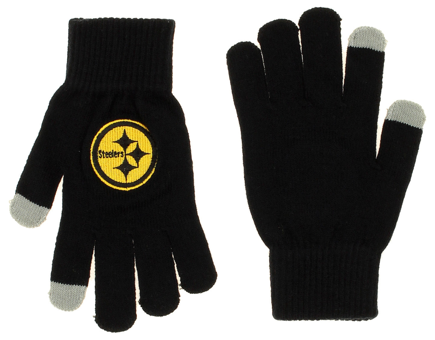 FOCO X Zubaz NFL Collab 3 Pack Glove Scarf & Hat Outdoor Winter Set, Pittsburgh Steelers