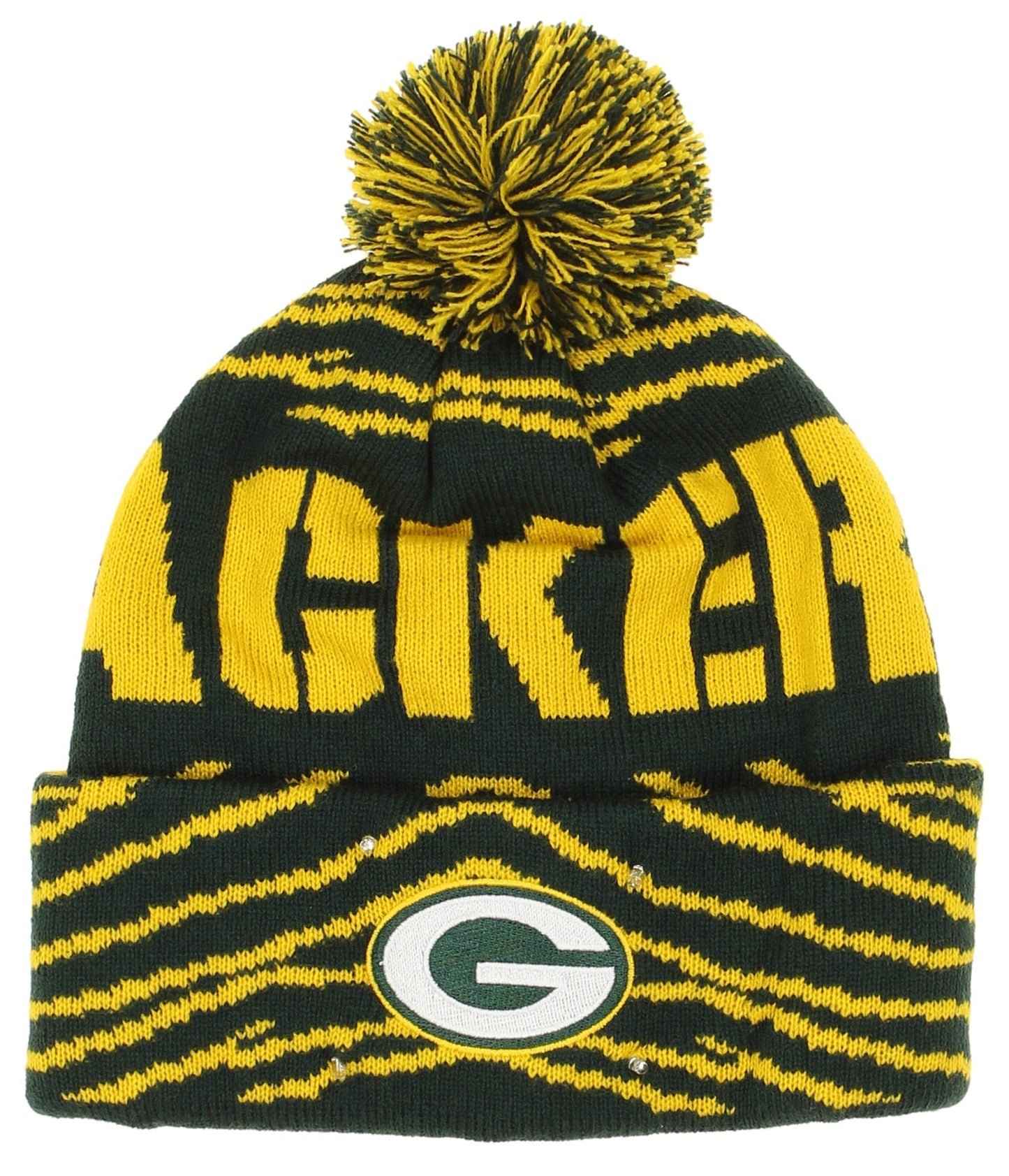 FOCO X Zubaz NFL Collab 3 Pack Glove Scarf & Hat Outdoor Winter Set, Green Bay Packers