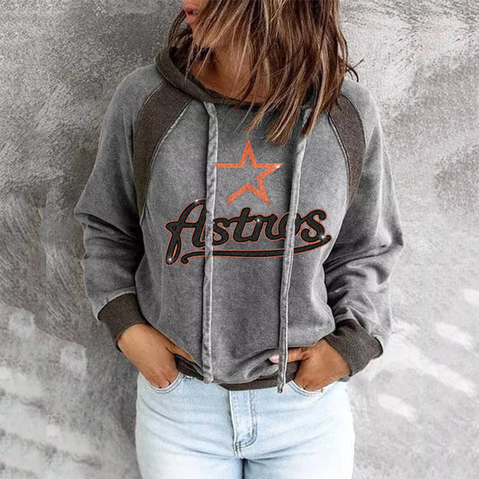 Fashion casual printed long sleeved Hoodie