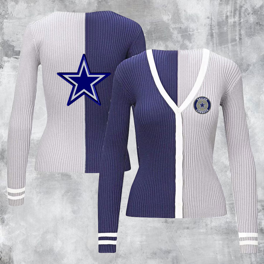 Women's Cargo Sweater - Navy/White