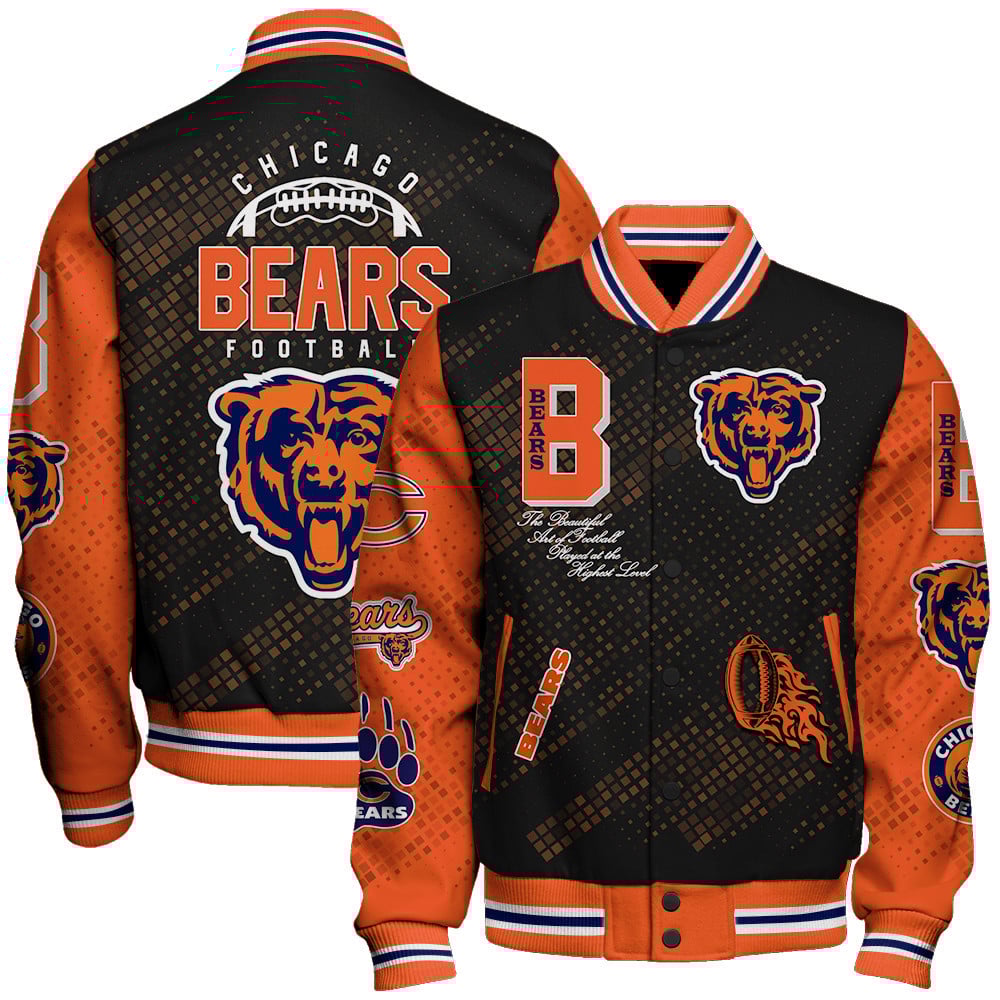 Chicago Bears National Football League Pattern Varsity Jacket V13