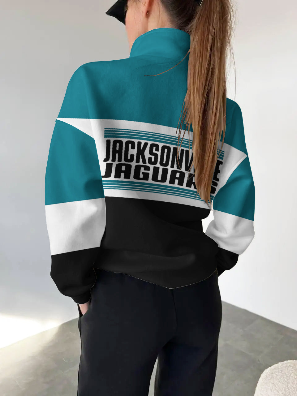 Jacksonville Jaguars 2025 New Design Casual Snap  Mockneck Pullover