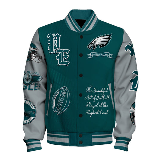 Philadelphia Eagles NFL 2025 National Football Conference Unisex Varsity Jacket V3