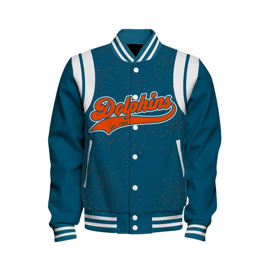 Miami Dolphins National Football League 2025 Make Your Mark Unisex Varsity Jacket