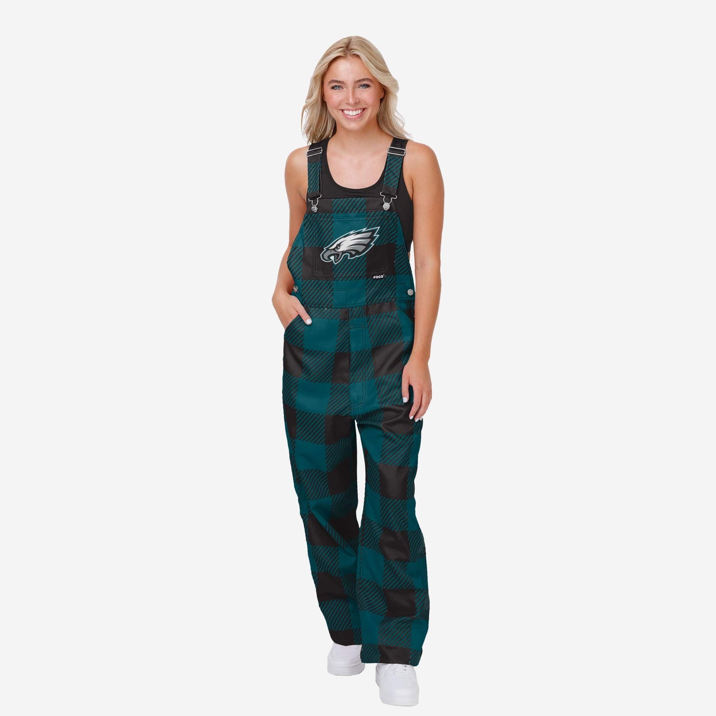 New Womens Plaid Bib Overalls