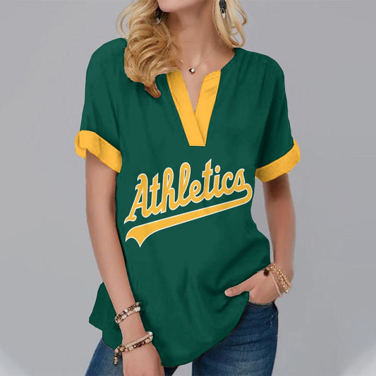 New Fashion Short Sleeve V-Neck Shirt