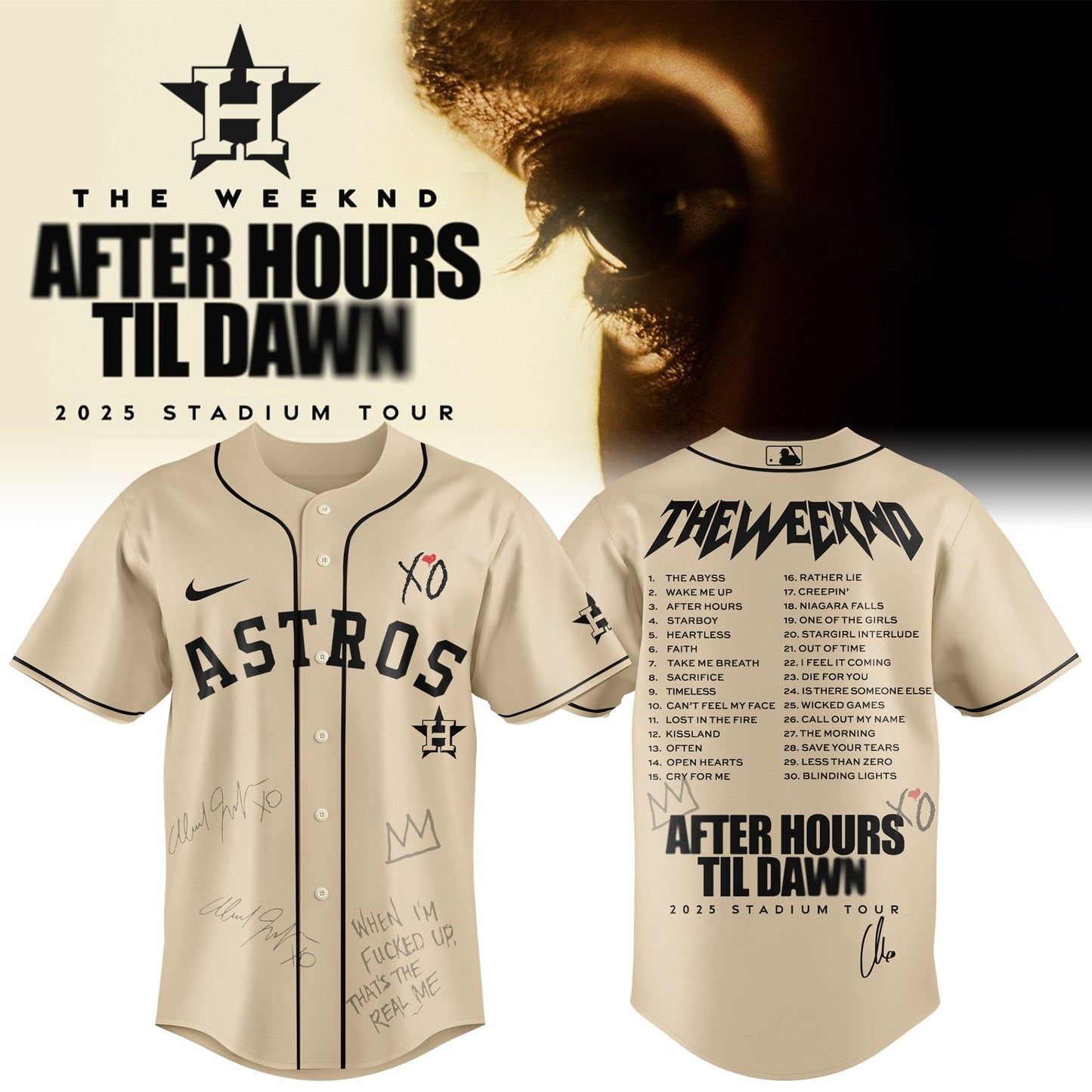 HOU x The Weeknd After Hours Til Dawn Jersey Limited Edition