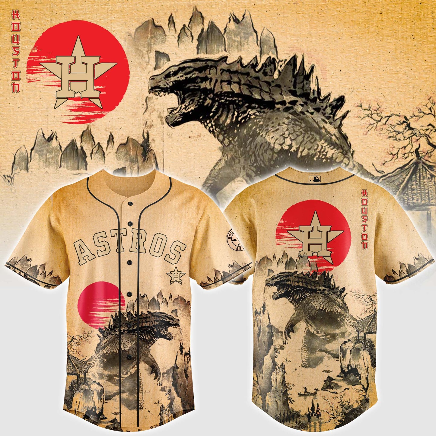 HA x Gojira Baseball Jersey 2025 Limited Edition