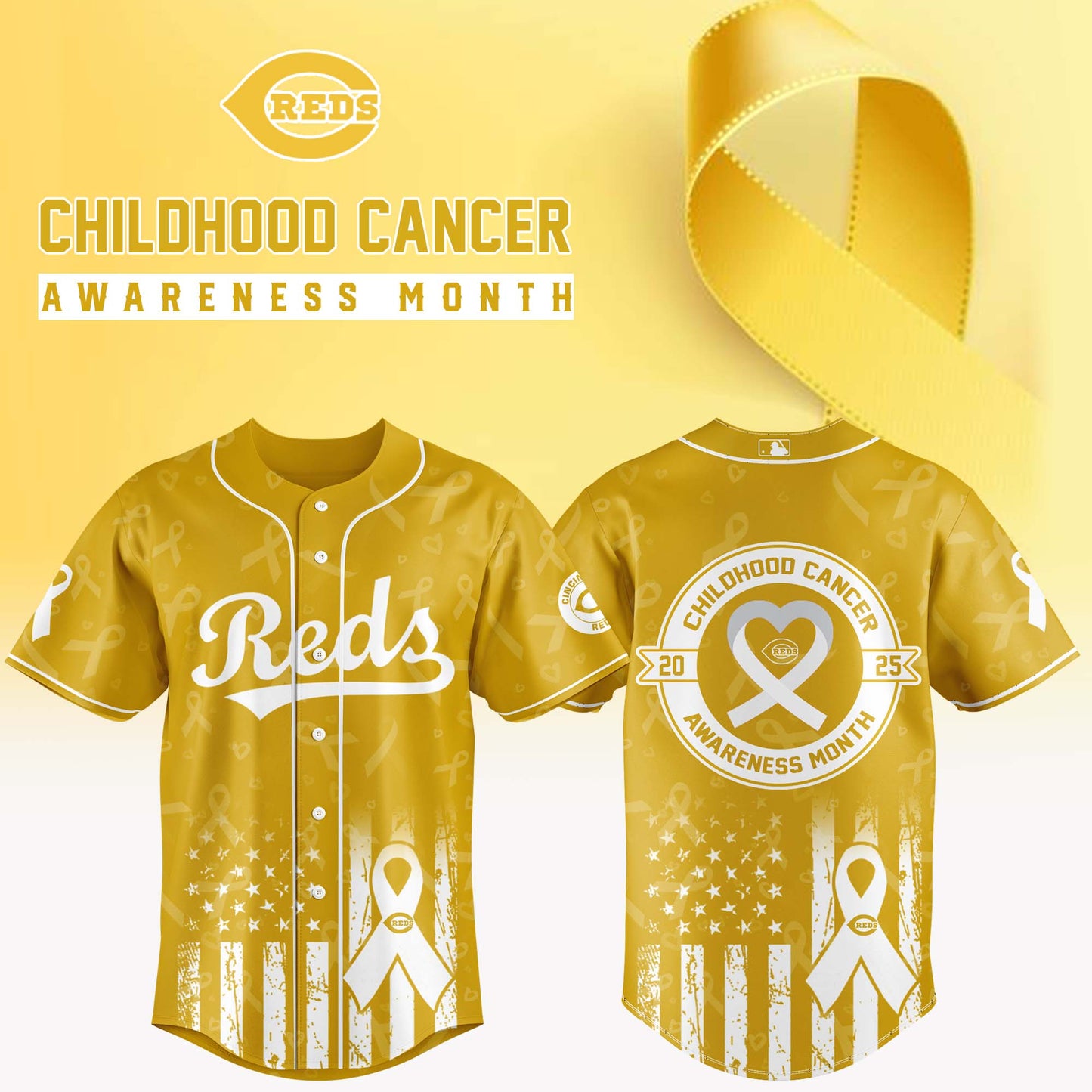 Cincinnati Reds x Childhood Cancer Awareness Month 2025 Jersey Editions Limited
