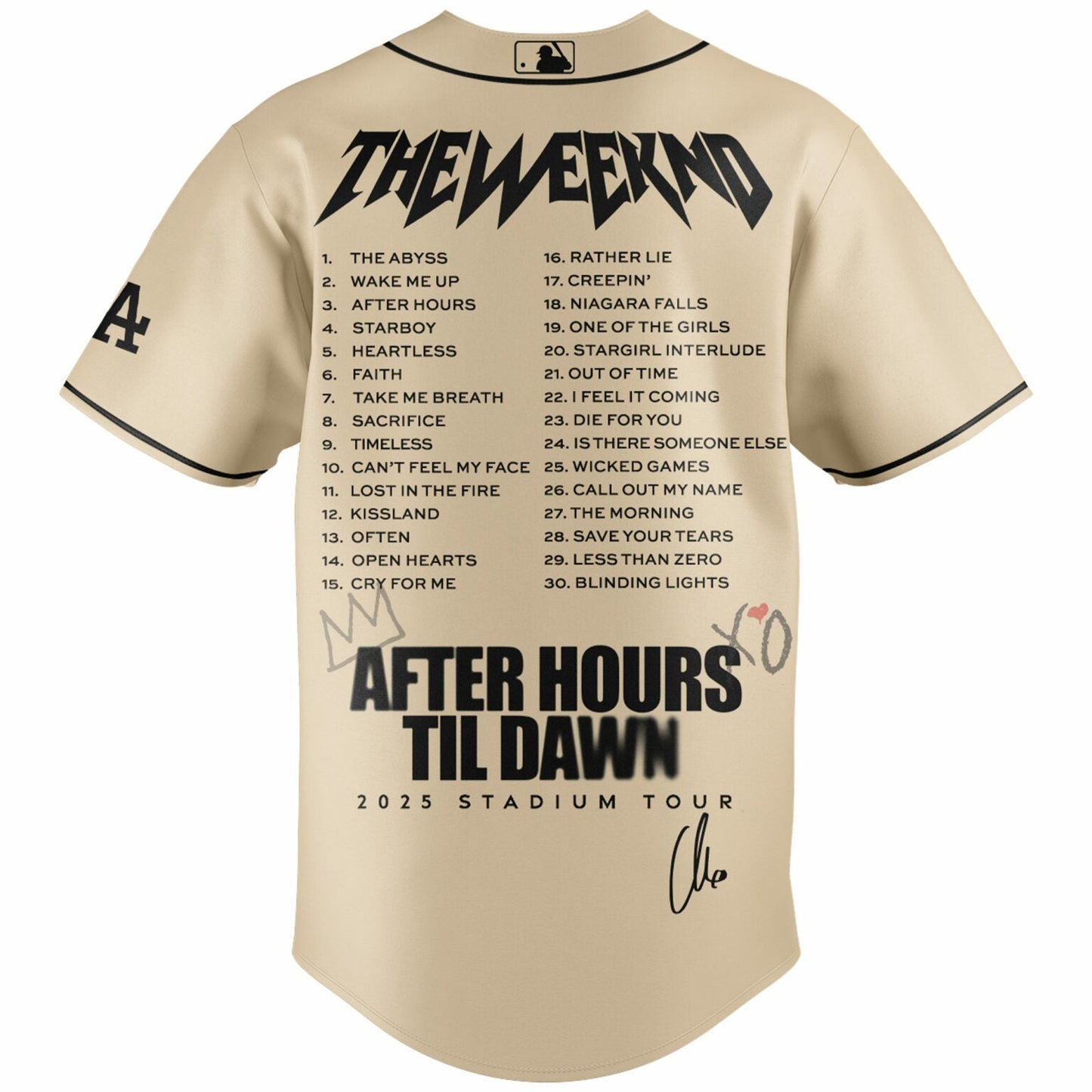 Los Angeles Dodgers x The Weeknd After Hours Til Dawn Jersey Limited Edition