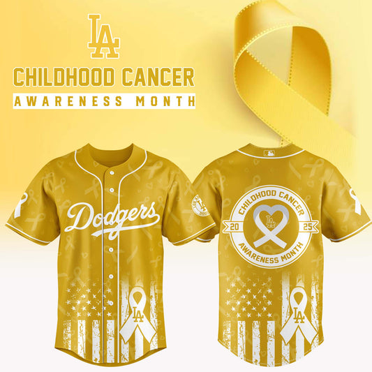 Los Angeles Dodgers x Childhood Cancer Awareness Month 2025 Jersey Editions Limited