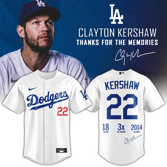 Los Angeles Dodgers Thank You Clayton Kershaw Limited Edition Jersey