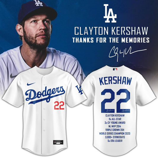 Los Angeles Dodgers Thank You Clayton Kershaw Limited Edition Jersey