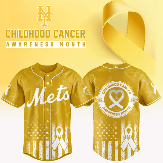 New York Mets x Childhood Cancer Awareness Month 2025 Jersey Editions Limited