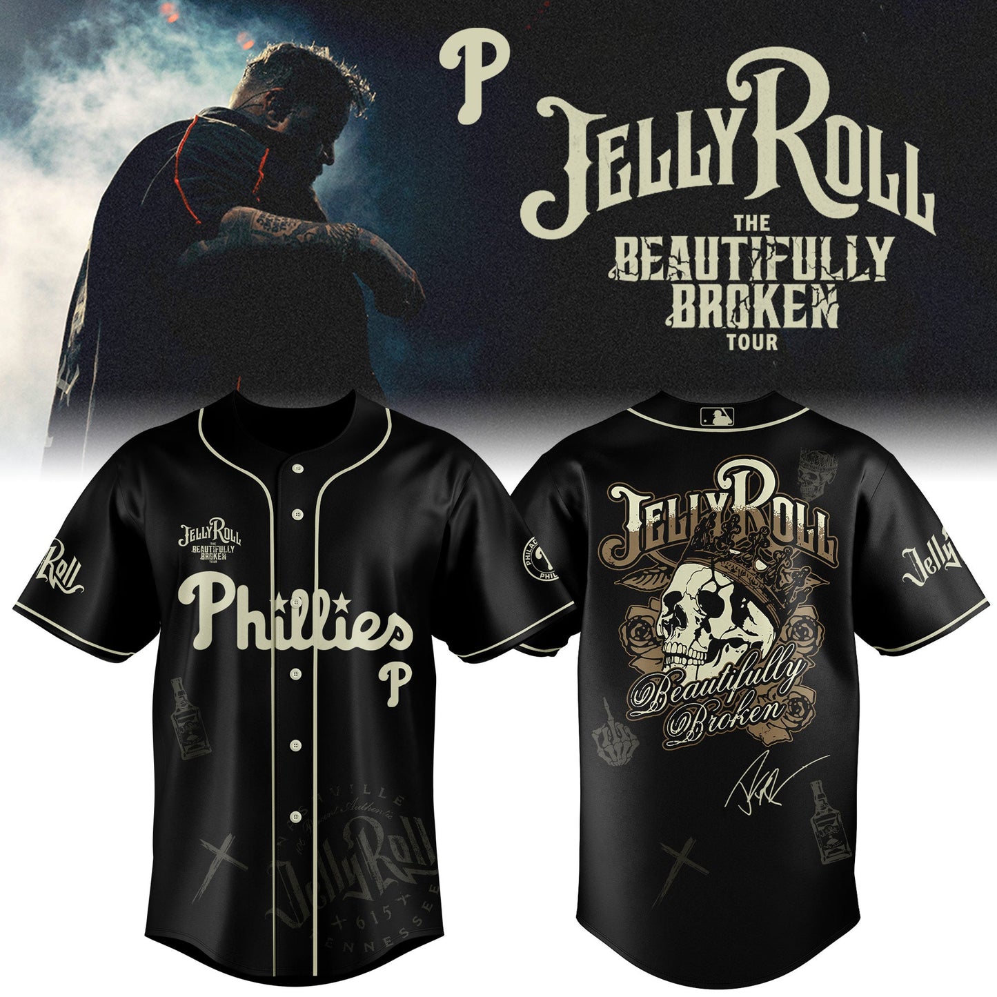 PP x Jelly Roll Baseball Jersey 2025 Limited Edition