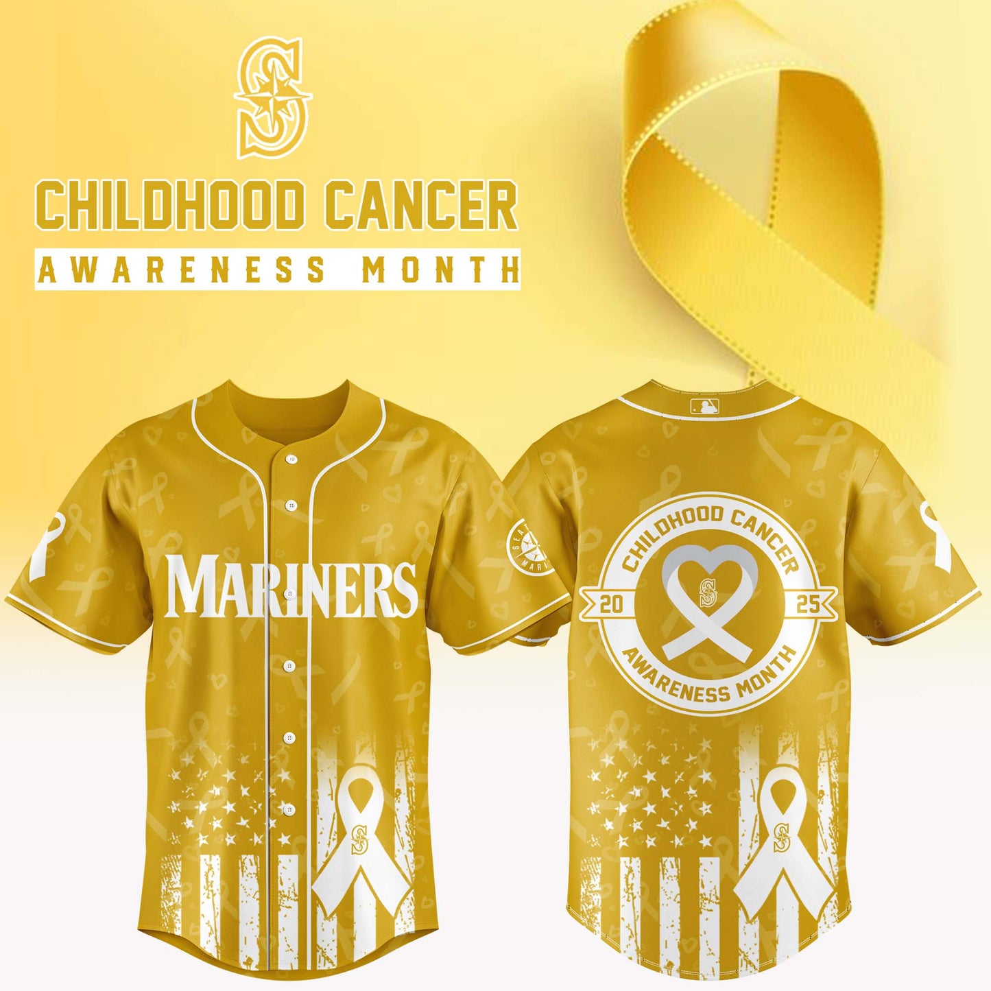 Seattle Mariners x Childhood Cancer Awareness Month 2025 Jersey Editions Limited