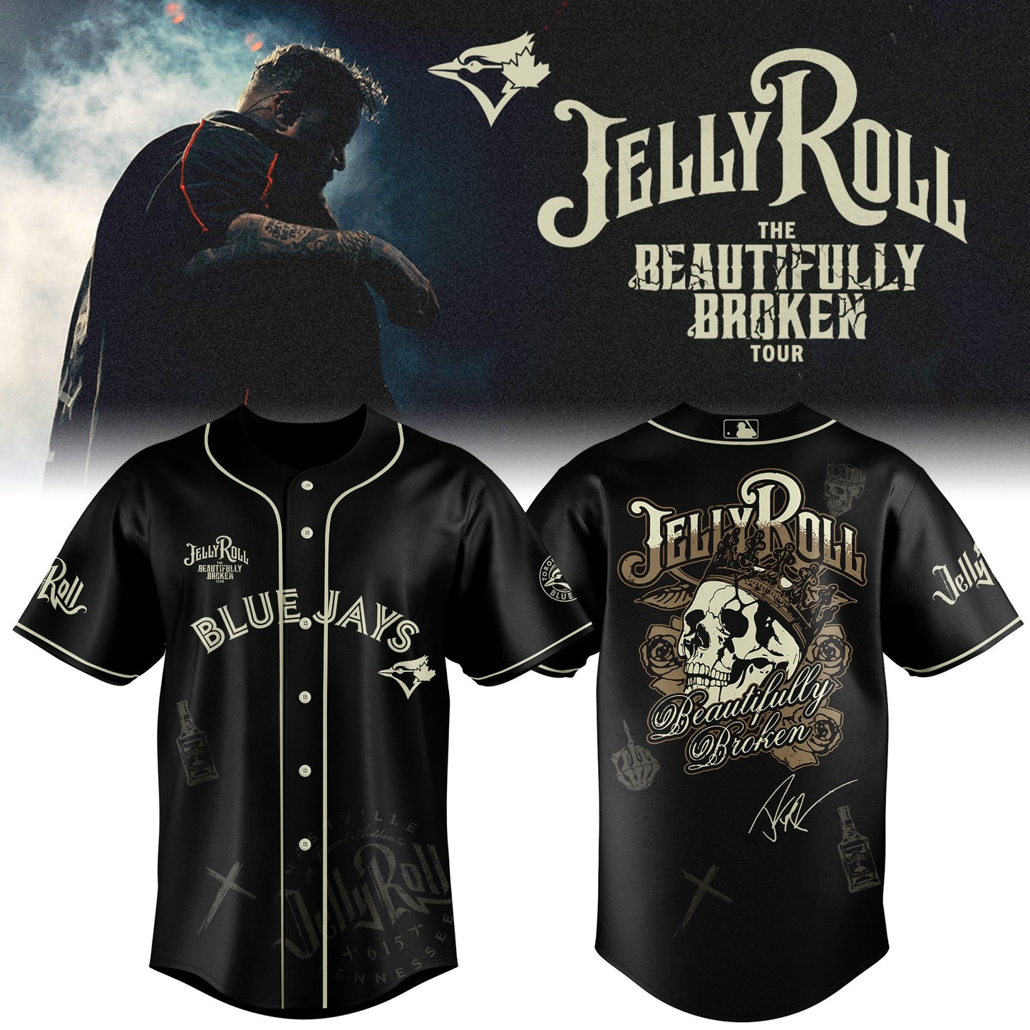 TBJ x Jelly Roll Baseball Jersey 2025 Limited Edition