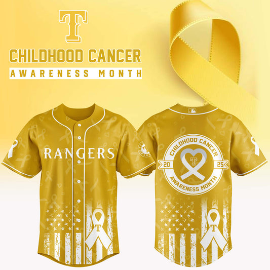 Texas Rangers x Childhood Cancer Awareness Month 2025 Jersey Editions Limited