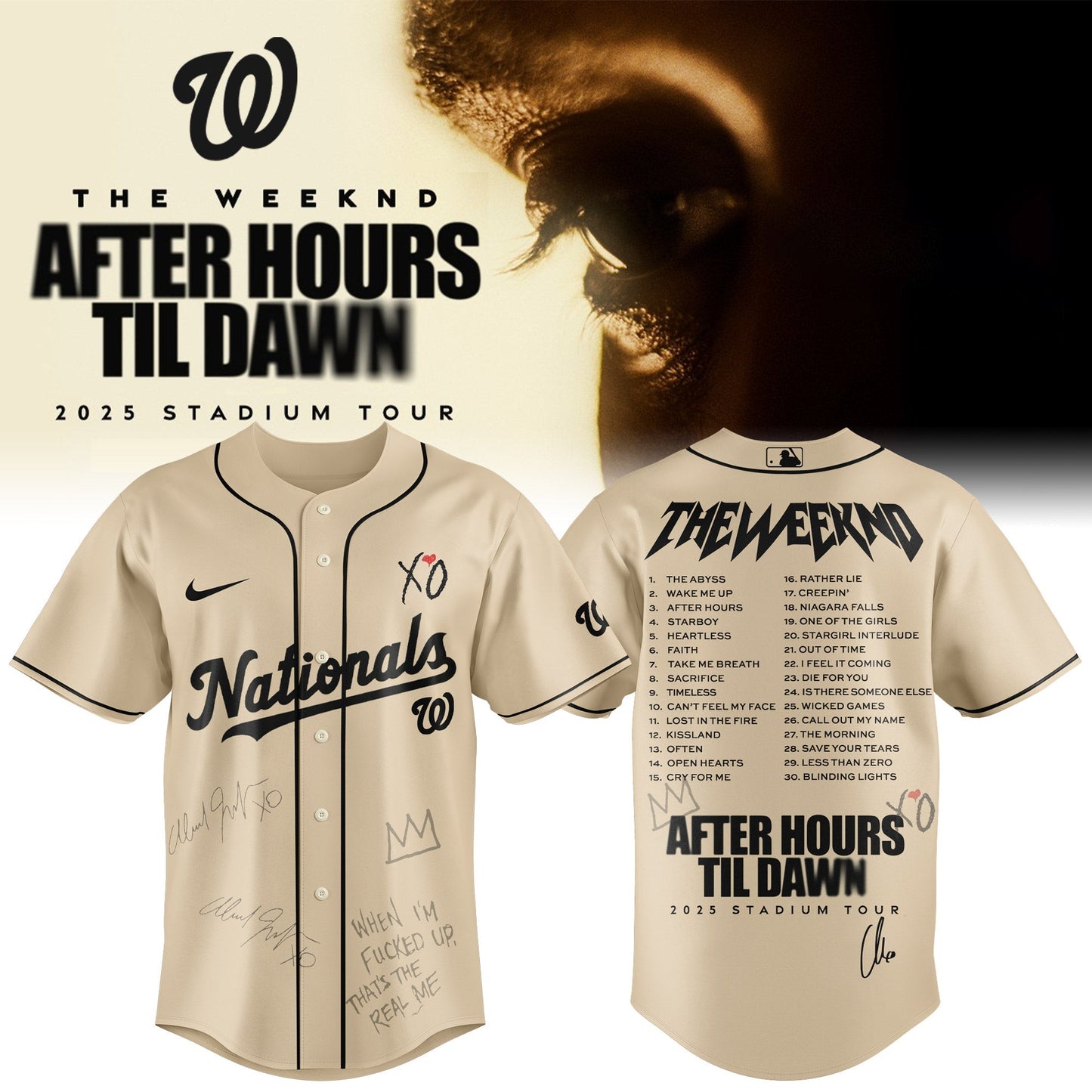 Washington Nationals x The Weeknd After Hours Til Dawn Jersey Limited Edition