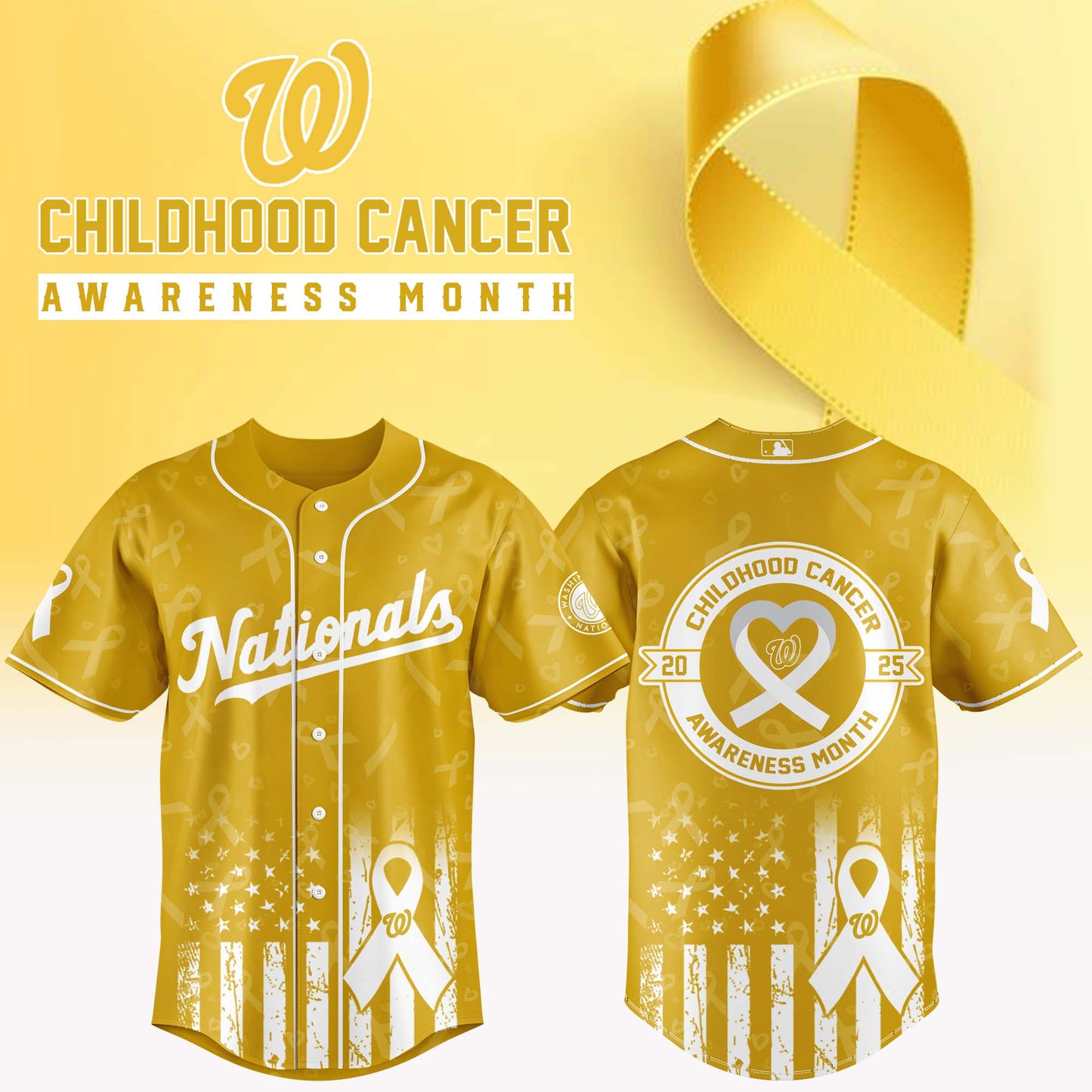 Washington Nationals x Childhood Cancer Awareness Month 2025 Jersey Editions Limited