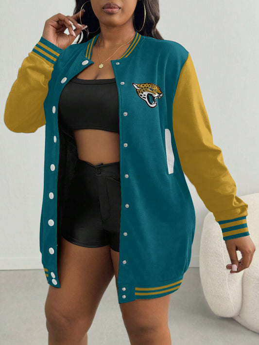 Jacksonville Jaguars Women's Limited Edition Button Down Long Sleeve Jacket Dress