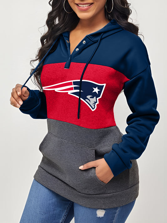 Women's Colorblock Drawstring Hoodie