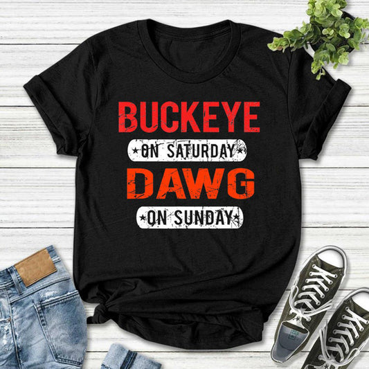 Printed casual short-sleeved T-shirt