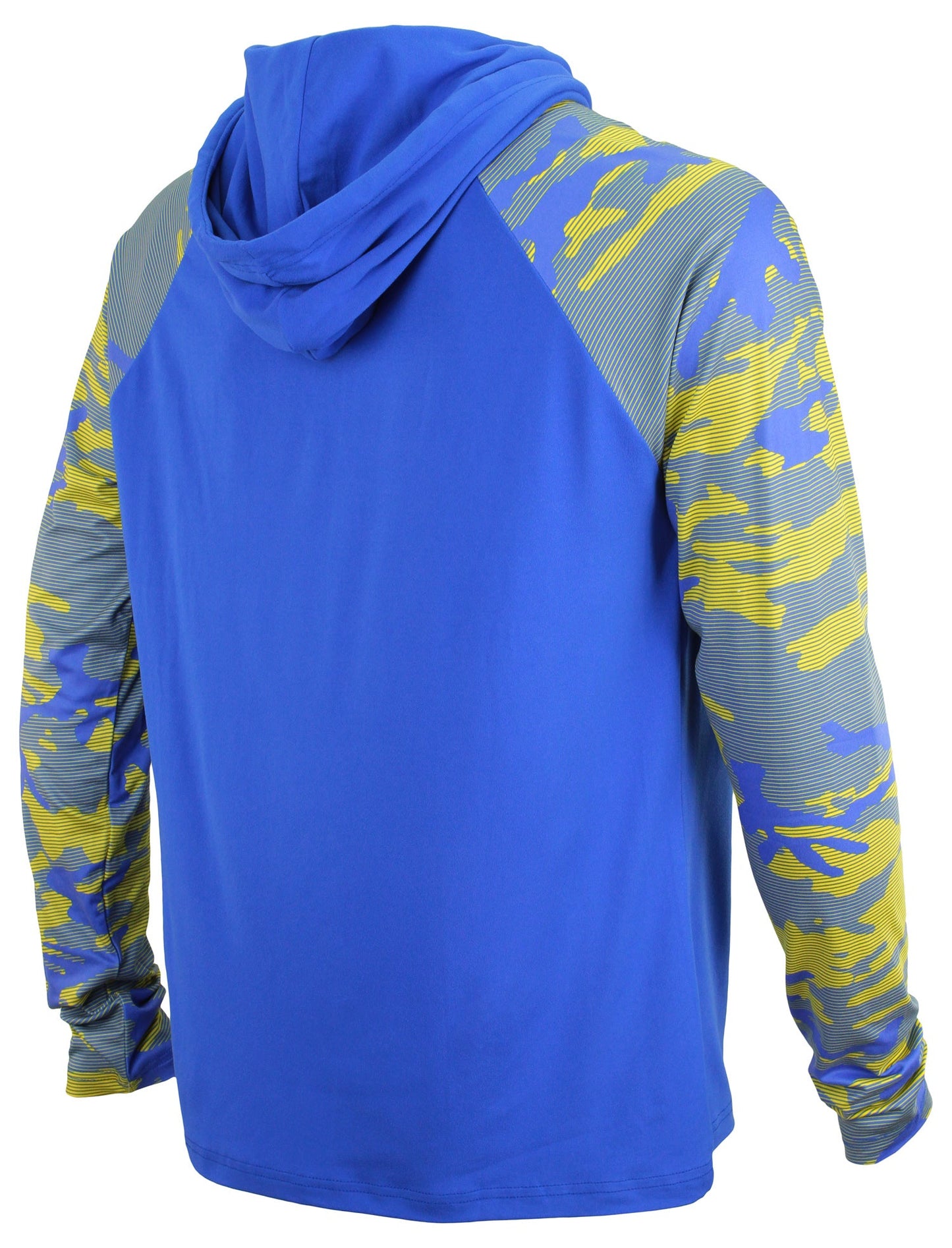 Zubaz NFL Men's Los Angeles Rams Team Color Block 1/4 Zip Hoodie W/ Camo Lines