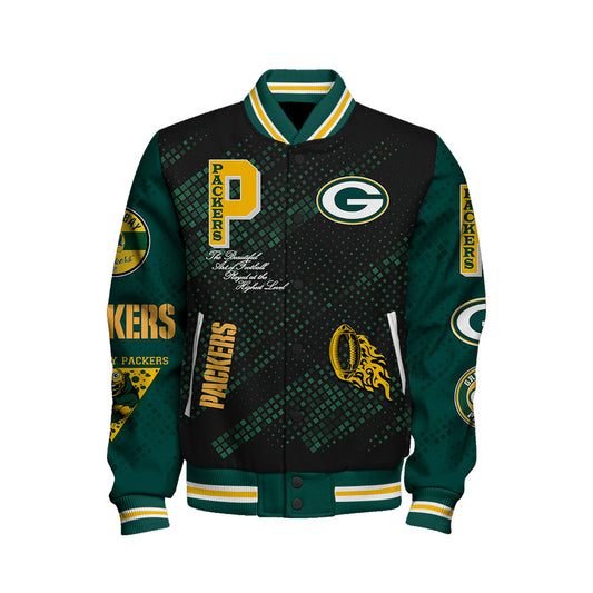 Green Bay Packers National Football League Pattern Varsity Jacket V13