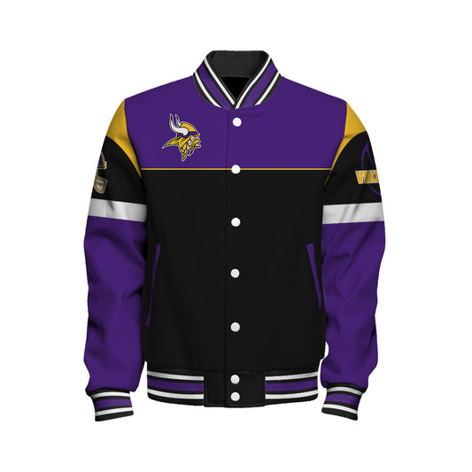 Minnesota Vikings National Football League 2025 -26 Feel The Power Unisex Varsity Jacket