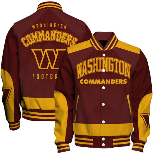 Washington Commanders Football Team 2025 - 26 Stay Ahead Of The Trend Unisex Varsity Jacket