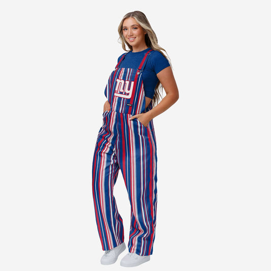 New York Giants Womens Hyper Stripe Bib Overalls