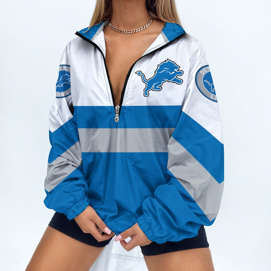 Women's Print V Neck Zipper Sweatshirt Jacket