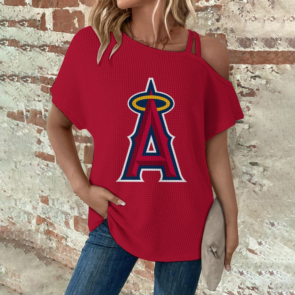 Asymmetrical Neck Short Sleeve T-Shirt