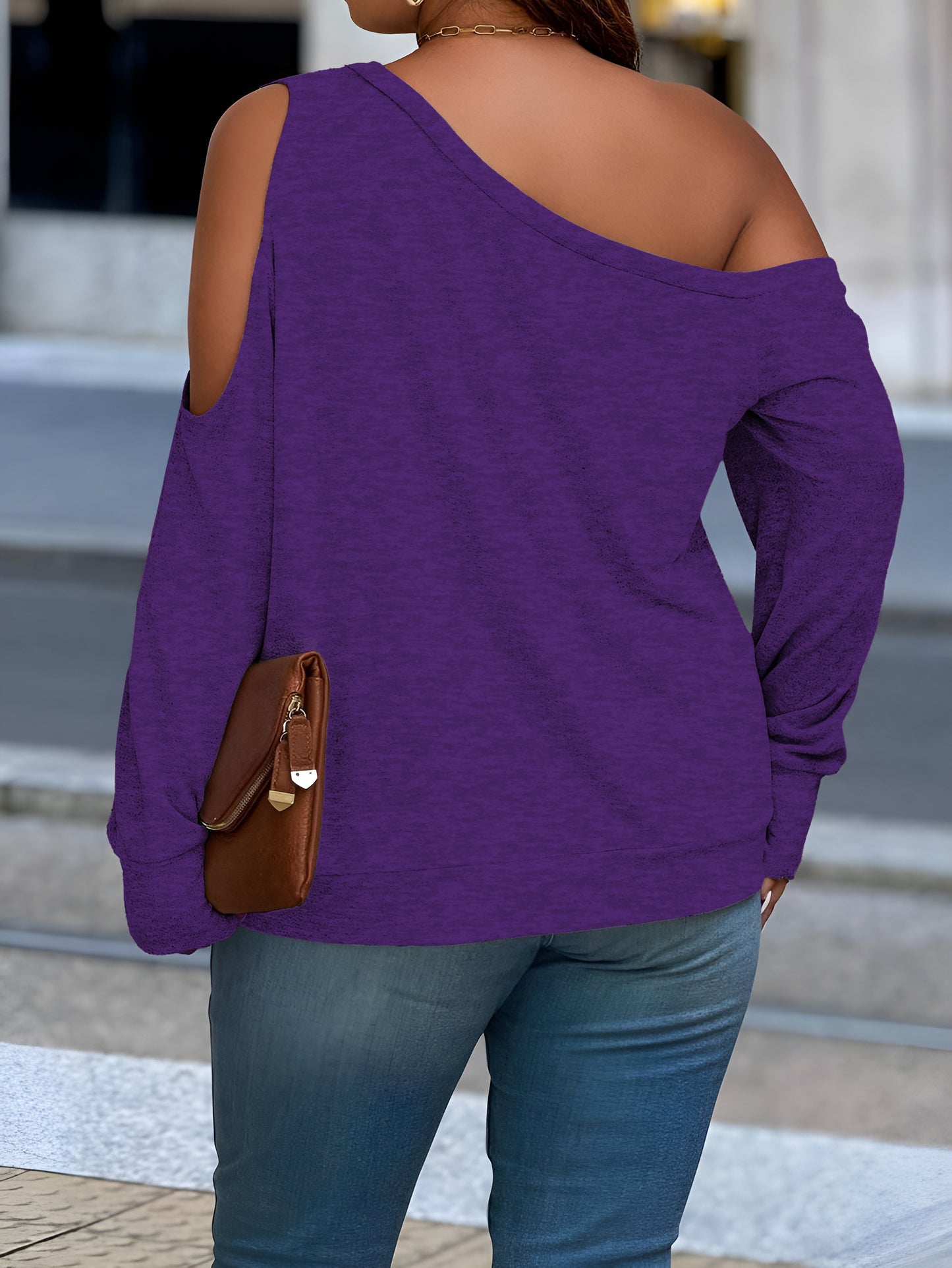 Asymmetric Off-Shoulder Women's Sweatshirt