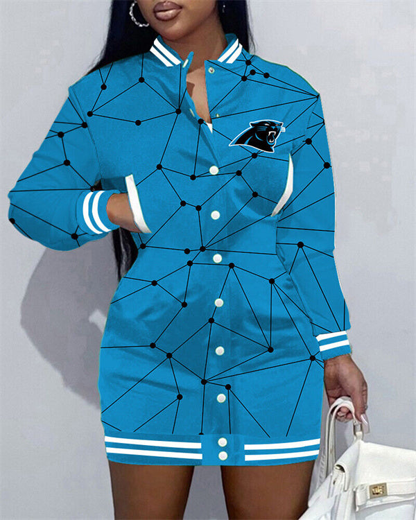 Carolina Panthers
Limited Edition Button Down Long Sleeve Jacket Dress