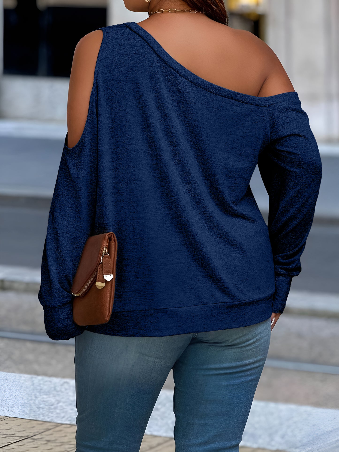 Asymmetric Off-Shoulder Women's Sweatshirt