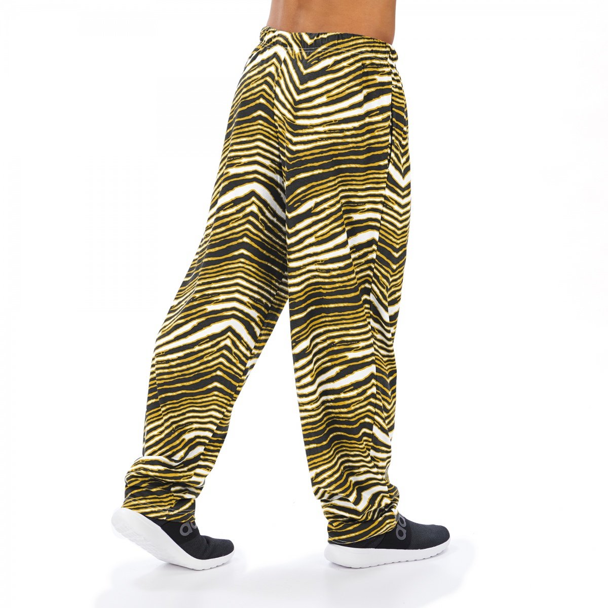 Zubaz NFL Men's Pittsburgh Steelers Classic Zebra Print Team Logo Pants