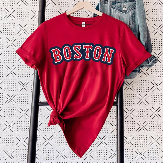 Printed casual short-sleeved t-shirt