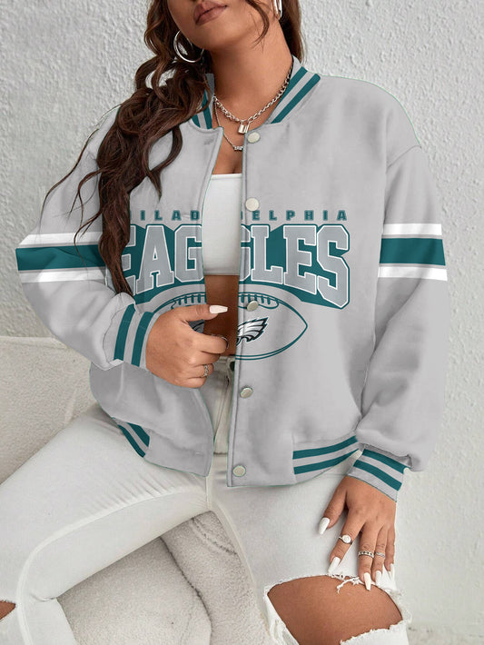 Philadelphia Eagles Women's Long Pass Full- Snap Casual Jacket