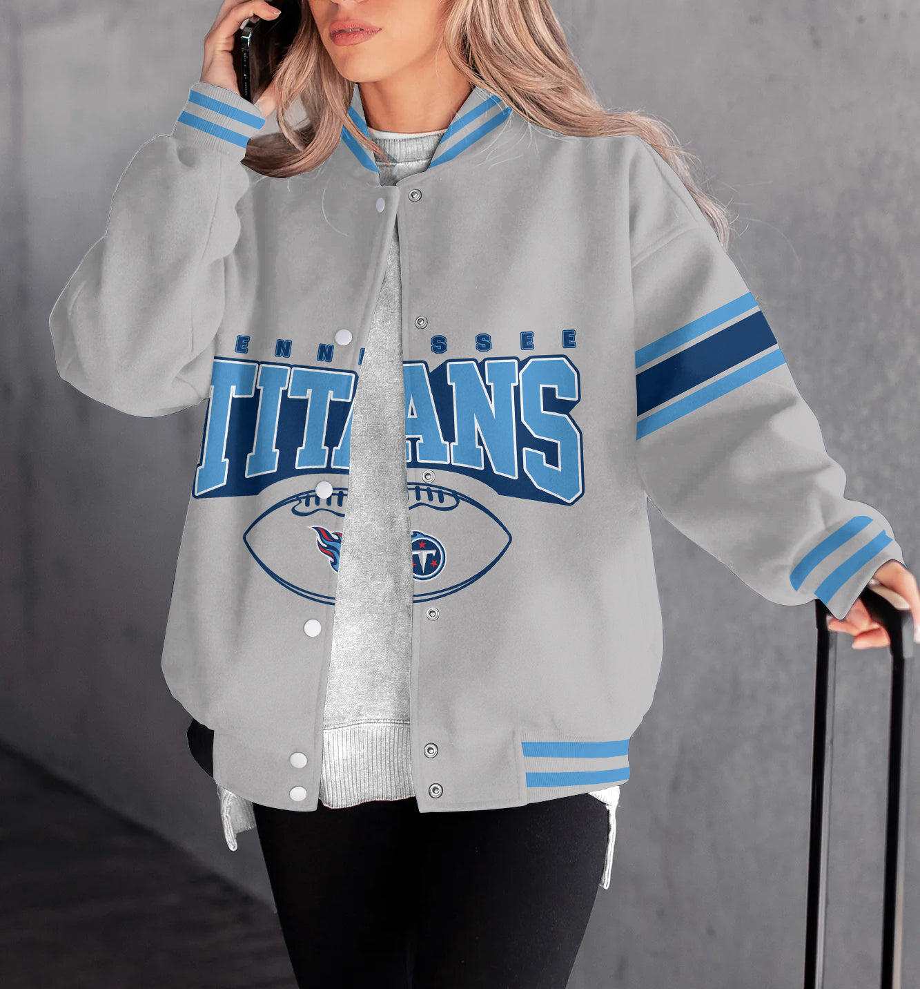 Tennessee Titans Women's Long Pass Full- Snap Casual Jacket