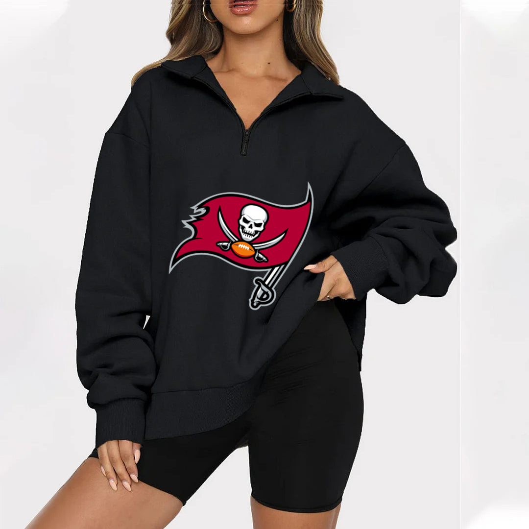 New Ladies Sports Leisure Lapel Zipper Sweatshirt