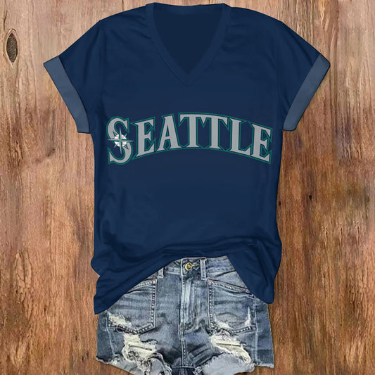 Seattle Mariners V-Neck T-Shirt