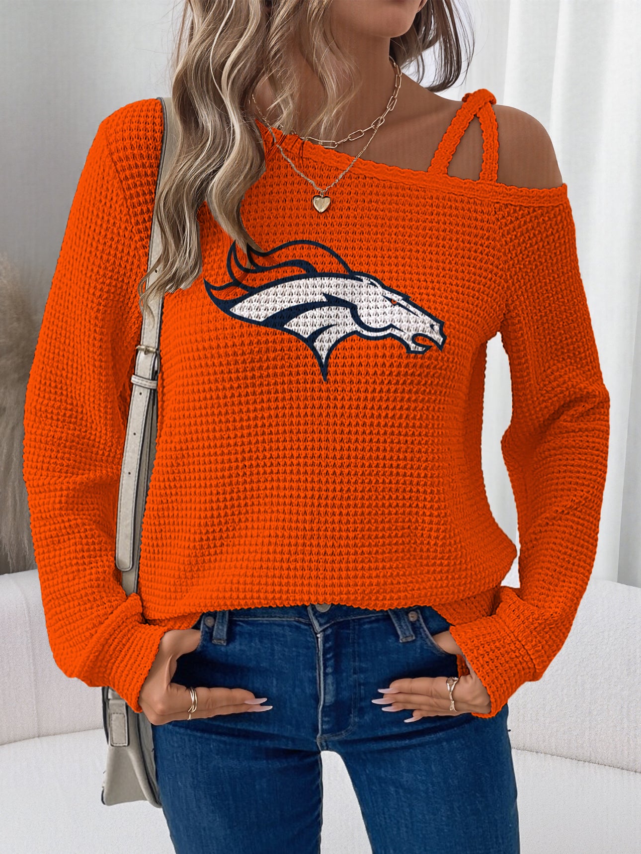 Asymmetric Off-Shoulder Women's Sweatshirt