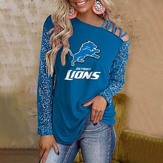 Color-Blocked Criss-Cross One Shoulder Blouse