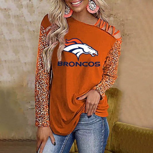 Color-Blocked Criss-Cross One Shoulder Blouse