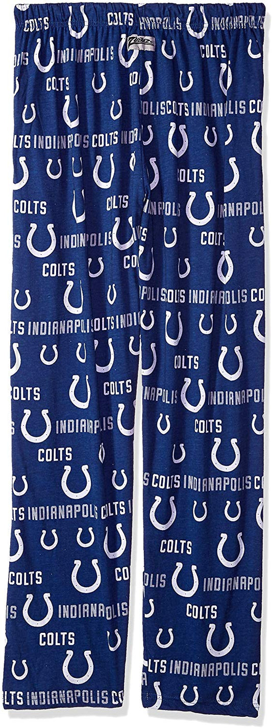 Zubaz NFL Football Men's Indianapolis Colts Print Logo Comfy Pants w/Wordmark