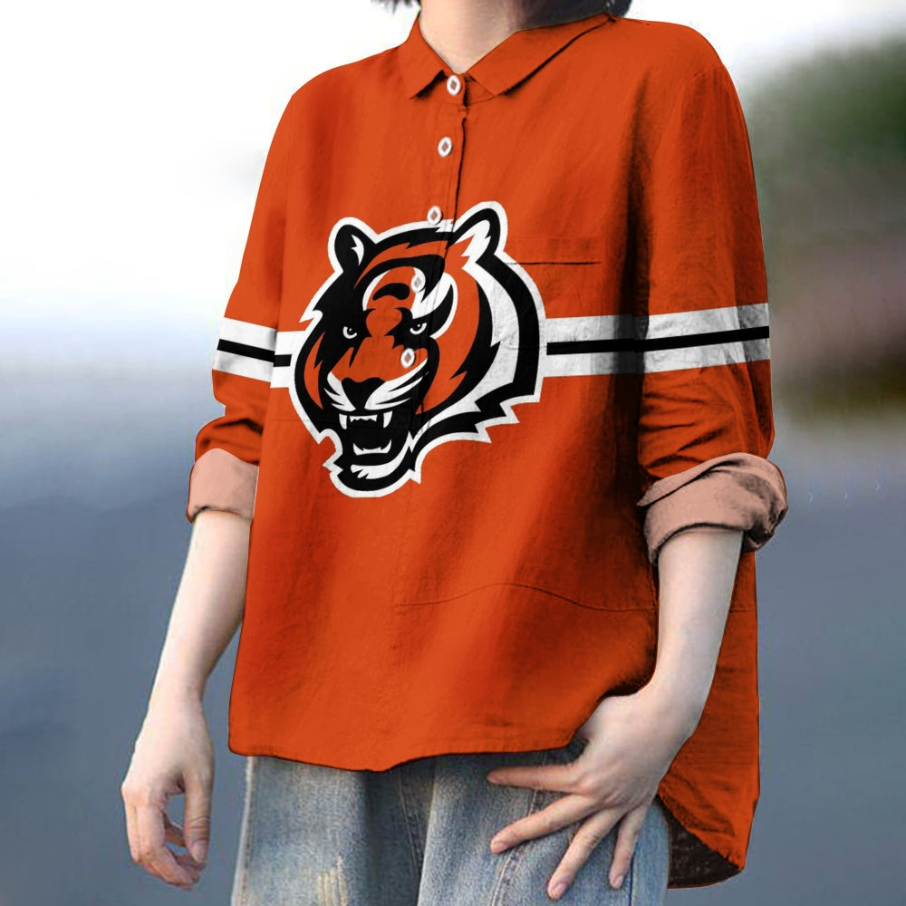 Women's oversized printed casual shirt